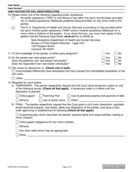 Form NHJB-2450-F Joint Petition for Civil Union Dissolution - New Hampshire, Page 3