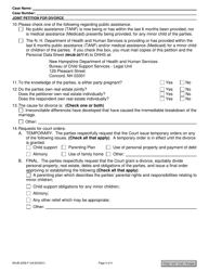 Form NHJB-2058-F Joint Petition for Divorce - New Hampshire, Page 3