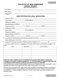 Form NHJB-2060-F &quot;Joint Petition for Legal Separation&quot; - New Hampshire