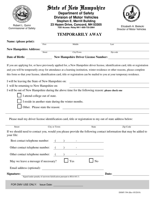 Form DSMV594  Printable Pdf