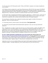 Form RDMV735 Application for Retail Dealer License and Registration - New Hampshire, Page 2
