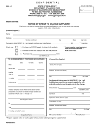 Form DDI-43 &quot;Notice of Intent to Change Suppliers&quot; - New Jersey