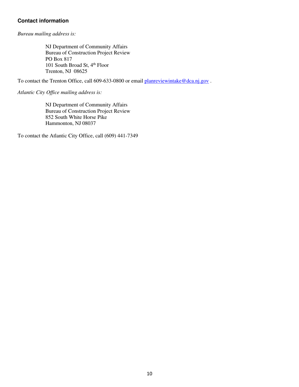 Plan Review Instructions - New Jersey, Page 10