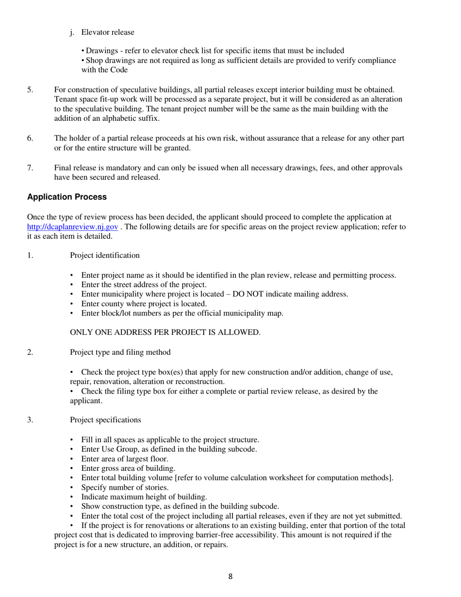 Plan Review Instructions - New Jersey, Page 8