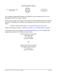 Form 10325 Civil Action Complaint (State Tax) - New Jersey, Page 4