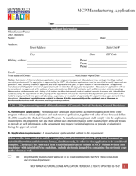 Medical Cannabis Program Manufacturer Application - New Mexico, Page 2