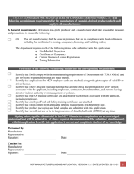 Medical Cannabis Program Manufacturer Application - New Mexico, Page 5