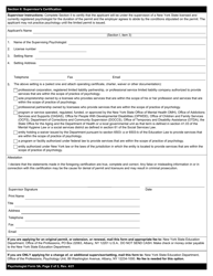 Psychologist Form 5A Application for Limited Permit for Persons Gaining Experience for Licensure - New York, Page 2