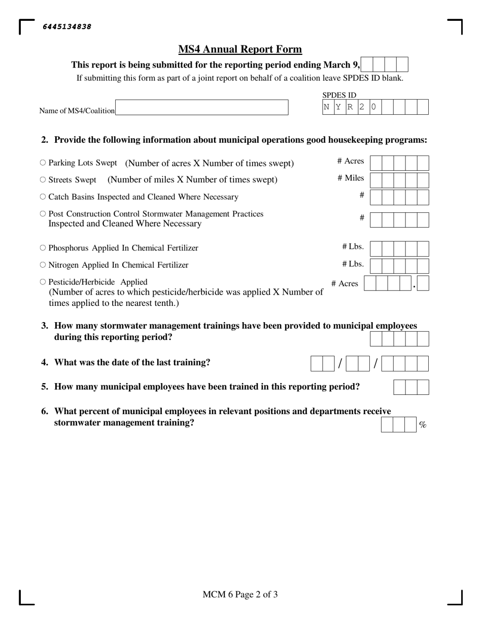 Ms4 Municipal Compliance Certification and Annual Report Form - New York, Page 31