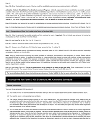 Instructions for Form D-400, D-400TC Schedule 3, A, AM, PN, PN-1 - North Carolina, Page 26