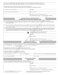 Form AOC-CR-205 Nontestimonial Identification Order (Adult Suspect) - North Carolina (English/Vietnamese), Page 2