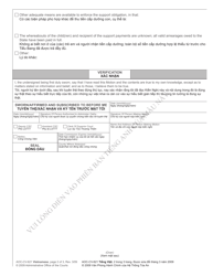 Form AOC-CV-621 Motion for Modification or Termination of Order for Wage Withholding - North Carolina (English/Vietnamese), Page 2