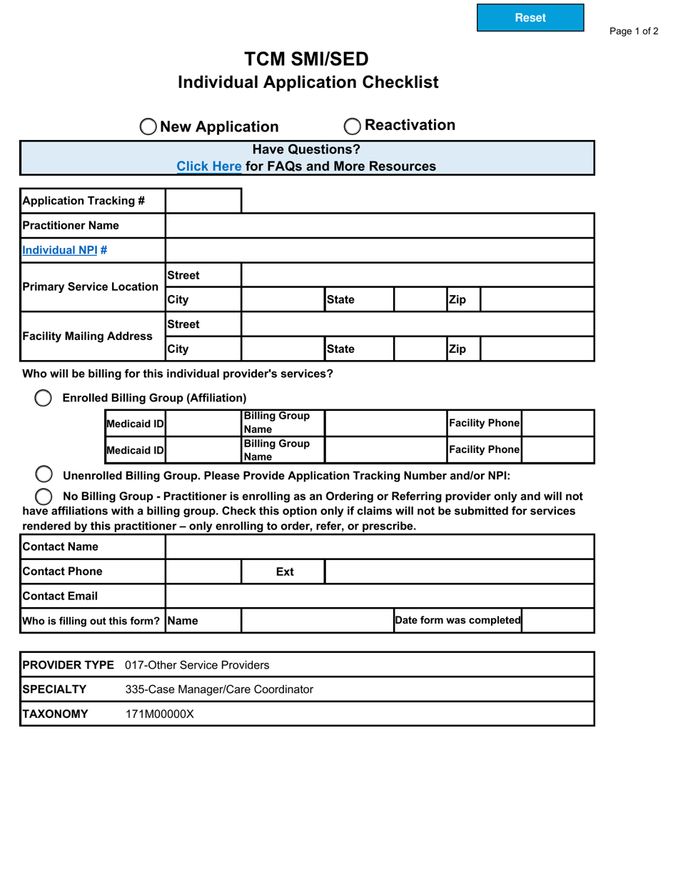 Targeted Case Management Application Checklists  Attestations - North Dakota, Page 11