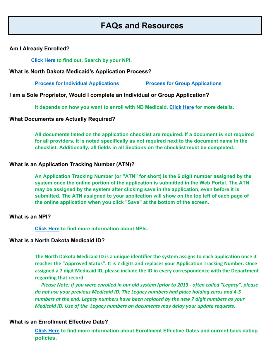 Targeted Case Management Application Checklists  Attestations - North Dakota, Page 20