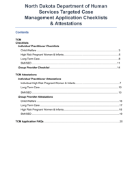 Targeted Case Management Application Checklists &amp; Attestations - North Dakota, Page 2