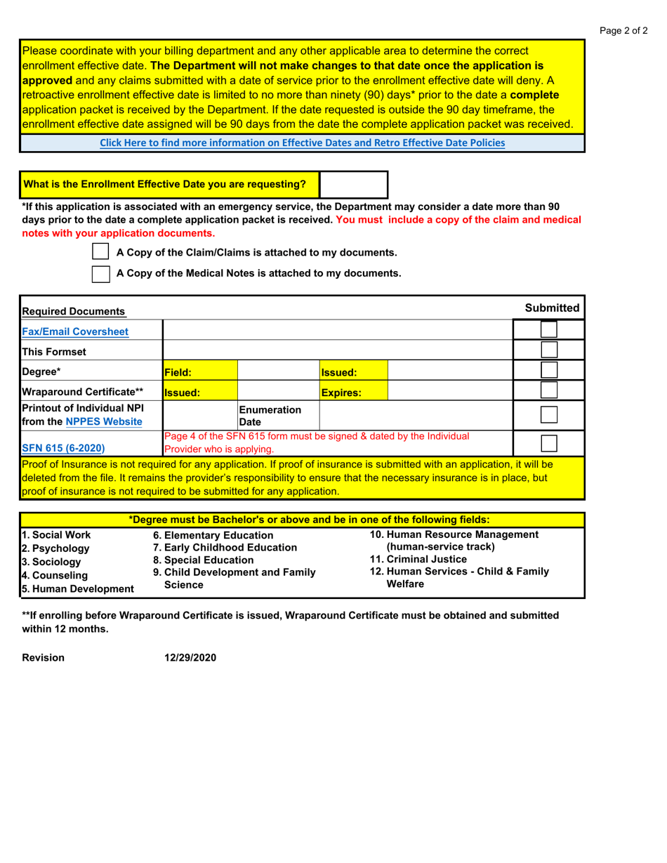 Targeted Case Management Application Checklists  Attestations - North Dakota, Page 4