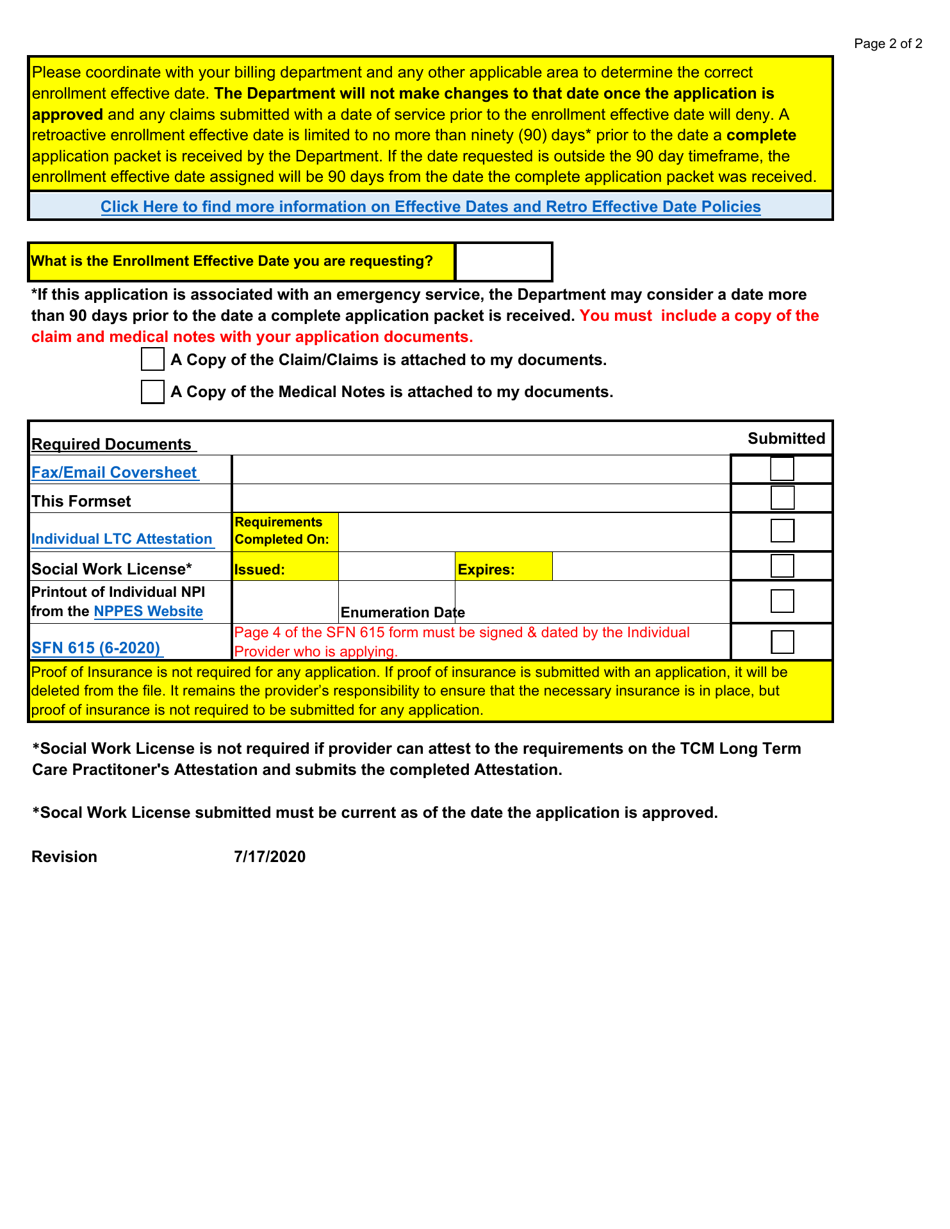 Targeted Case Management Application Checklists  Attestations - North Dakota, Page 9