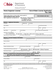 Form REPL-19-0005 Out-of-State Home Inspector Application - Ohio, Page 3