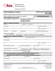 Form REPL-19-0003 In-state Home Inspector Application - Ohio, Page 3