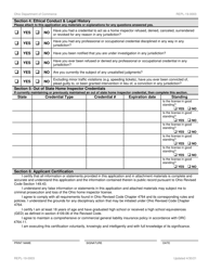 Form REPL-19-0003 In-state Home Inspector Application - Ohio, Page 4