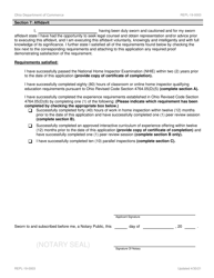 Form REPL-19-0003 In-state Home Inspector Application - Ohio, Page 5