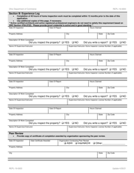 Form REPL-19-0003 In-state Home Inspector Application - Ohio, Page 7