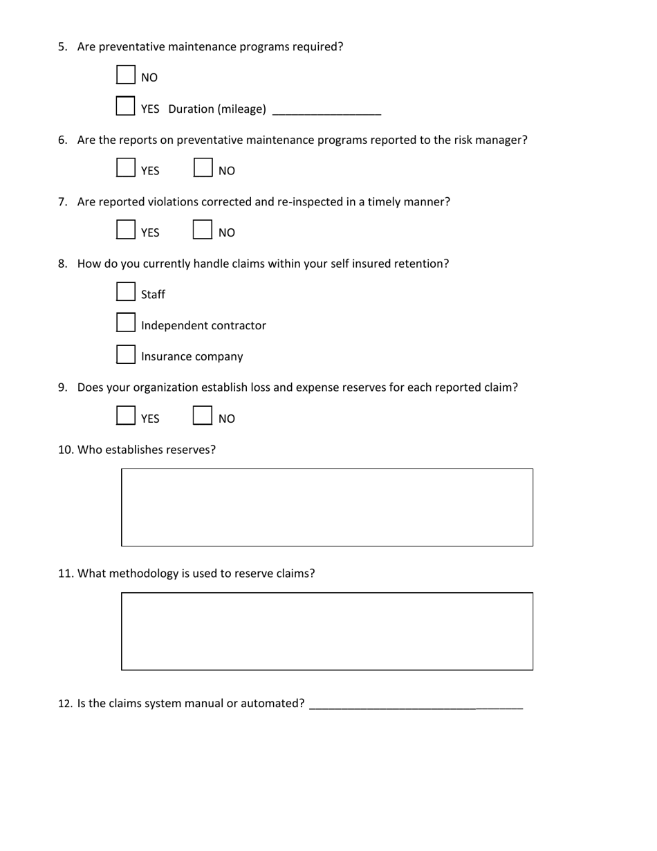 Application for Certificate of Self Insurance - Rhode Island, Page 6