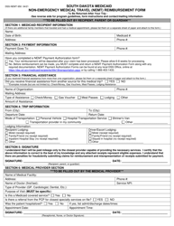 Document preview: Form DSS-NEMT-950 Non-emergency Medical Travel (Nemt) Reimbursement Form - South Dakota