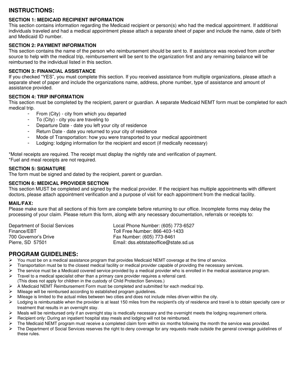 Form DSS-NEMT-950 - Fill Out, Sign Online and Download Printable PDF ...