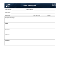 Form 2547 Change Request Form - Texas