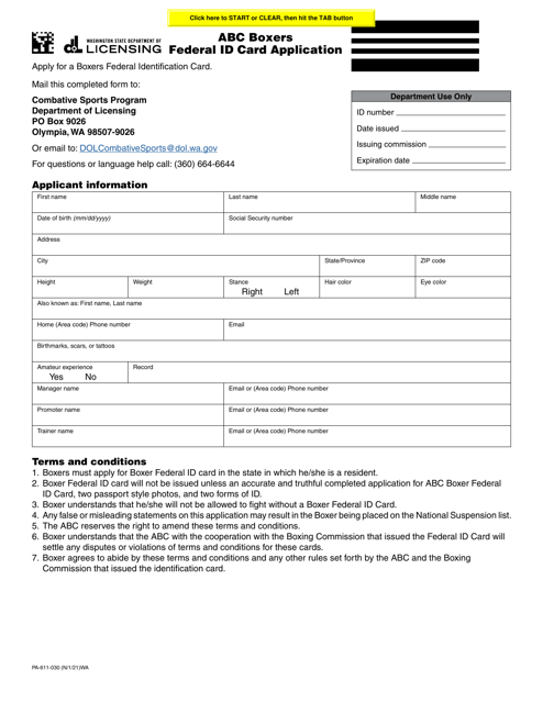 Form PA-611-030  Printable Pdf