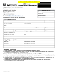 Form PA-611-030 Abc Boxers Federal Id Card Application - Washington
