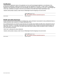 Form PA-611-030 Abc Boxers Federal Id Card Application - Washington, Page 2