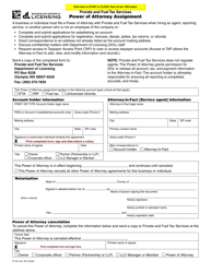 Document preview: Form FT-441-021 Power of Attorney Assignment - Washington