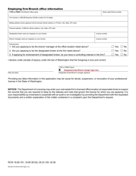 Form RE-620-016 Real Estate Endorsement Application - Washington, Page 2