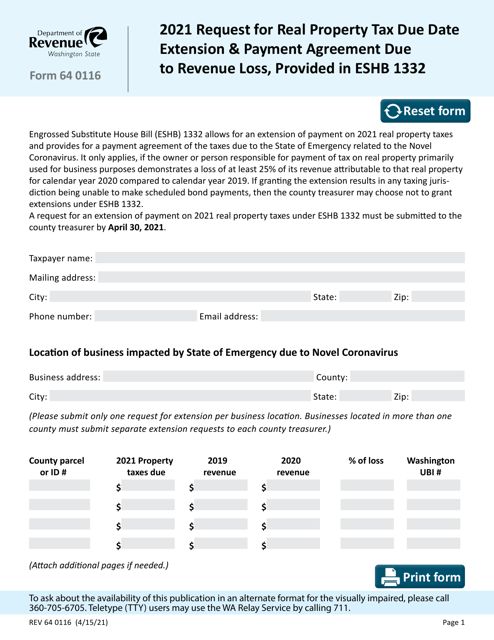 Form REV64 0116 Download Fillable PDF Or Fill Online Request For Real 