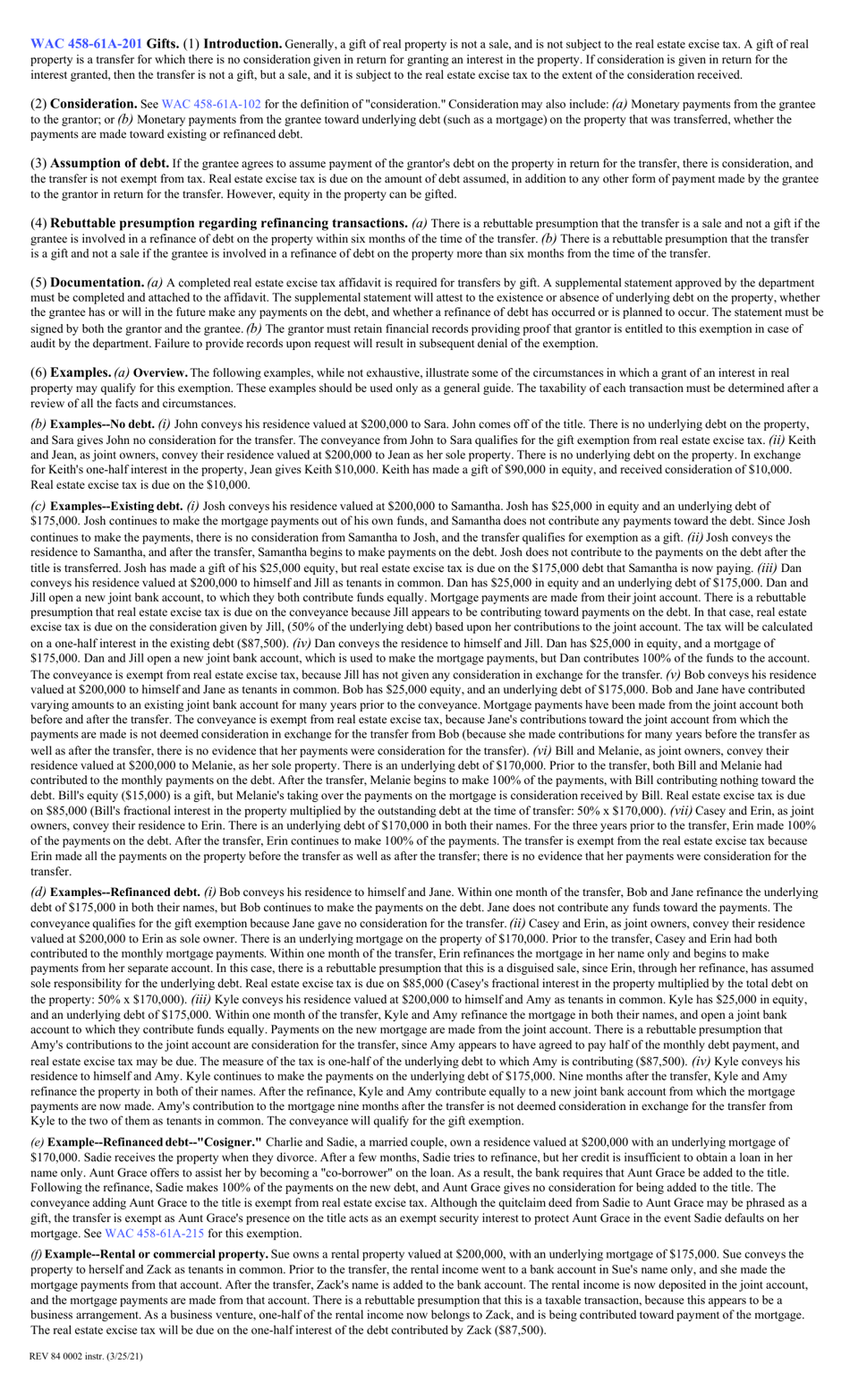 Form REV84 0002EA Real Estate Excise Tax Supplemental Statement - Washington, Page 5