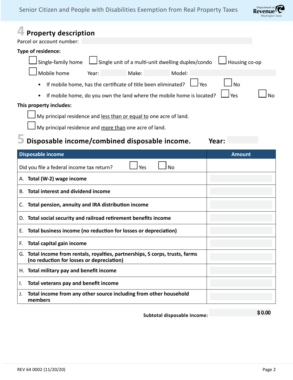 Form REV64 0002 Fill Out, Sign Online and Download Fillable PDF