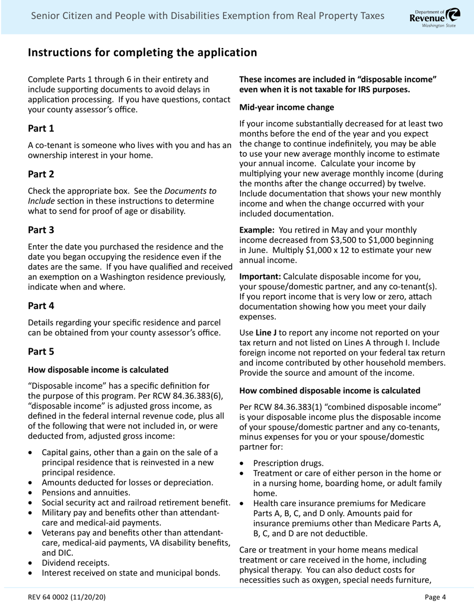 Form REV64 0002 Download Fillable PDF or Fill Online Senior Citizen and