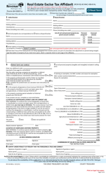Form REV84 0001A Real Estate Excise Tax Affidavit - Washington
