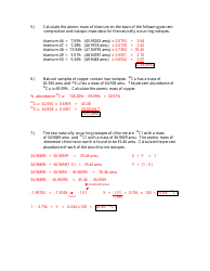 Che 151, Practice Problems 4 Chapter 2 Worksheet With Answer Key - Tucker High School, Page 2