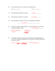 Che 151, Practice Problems 4 Chapter 2 Worksheet With Answer Key - Tucker High School, Page 4