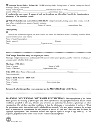 Form SS-2235 Printed Index Search Request - Tennessee, Page 2