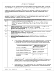 Form HE-0017 Application for Change of Institutional Name - Tennessee, Page 3