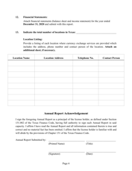 Annual Report for Texas Currency Exchange License Holders - Texas, Page 4