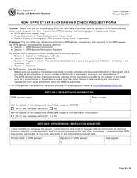 Document preview: Form F-500-2944 Non-dfps Staff Background Check Request Form - Texas