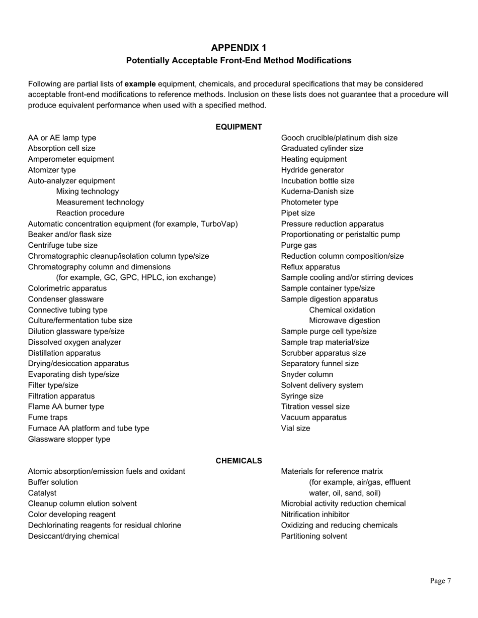 Form TCEQ-10364 Application for Analytical Method Modification - Texas, Page 7