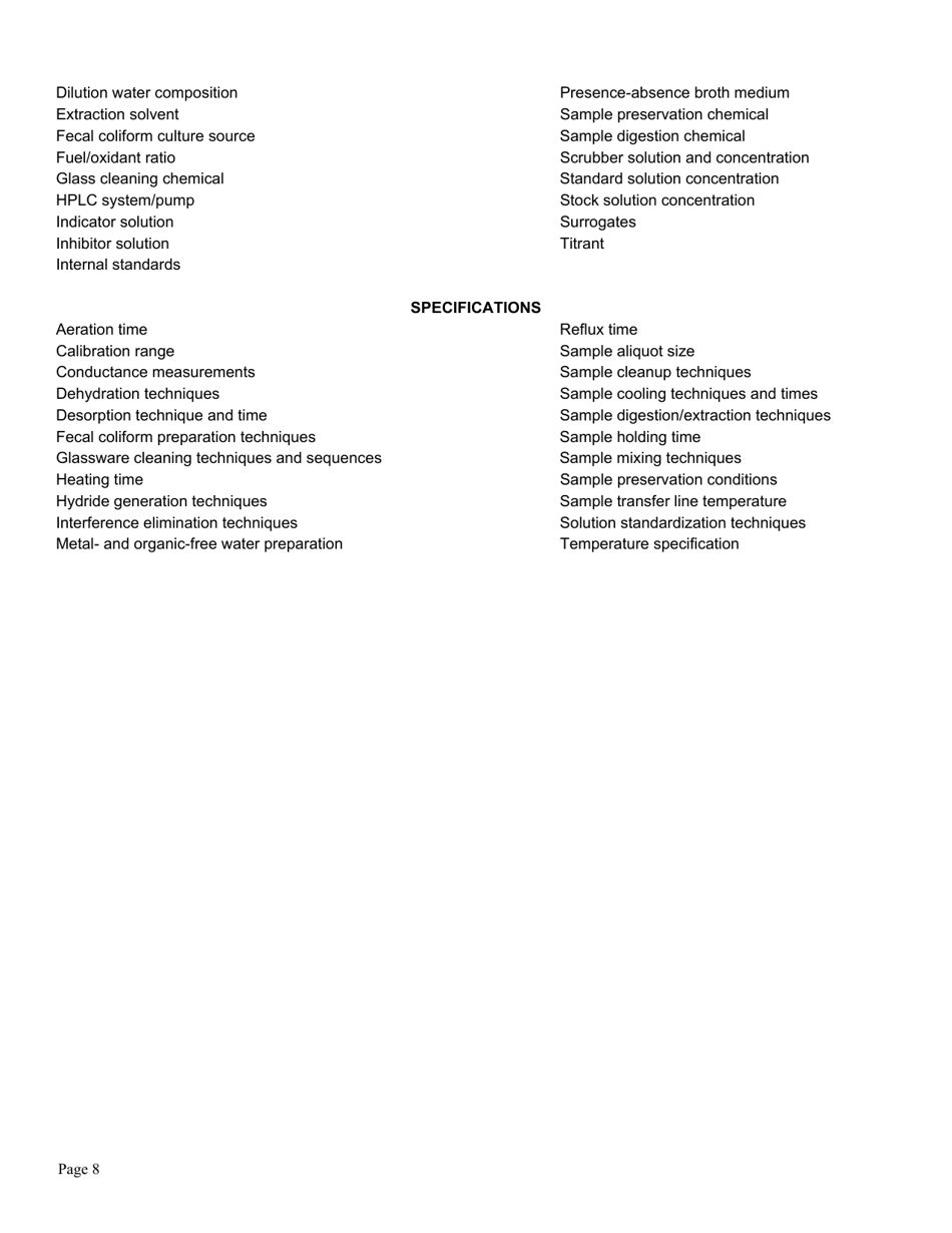 Form TCEQ-10364 Application for Analytical Method Modification - Texas, Page 8
