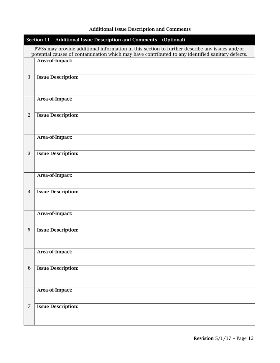 Form TCEQ-20901 Revised Total Coliform Rule (Rtcr) Level 1 Assessment Form - Texas, Page 12