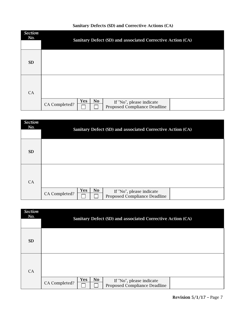 Form TCEQ-20901 Revised Total Coliform Rule (Rtcr) Level 1 Assessment Form - Texas, Page 7